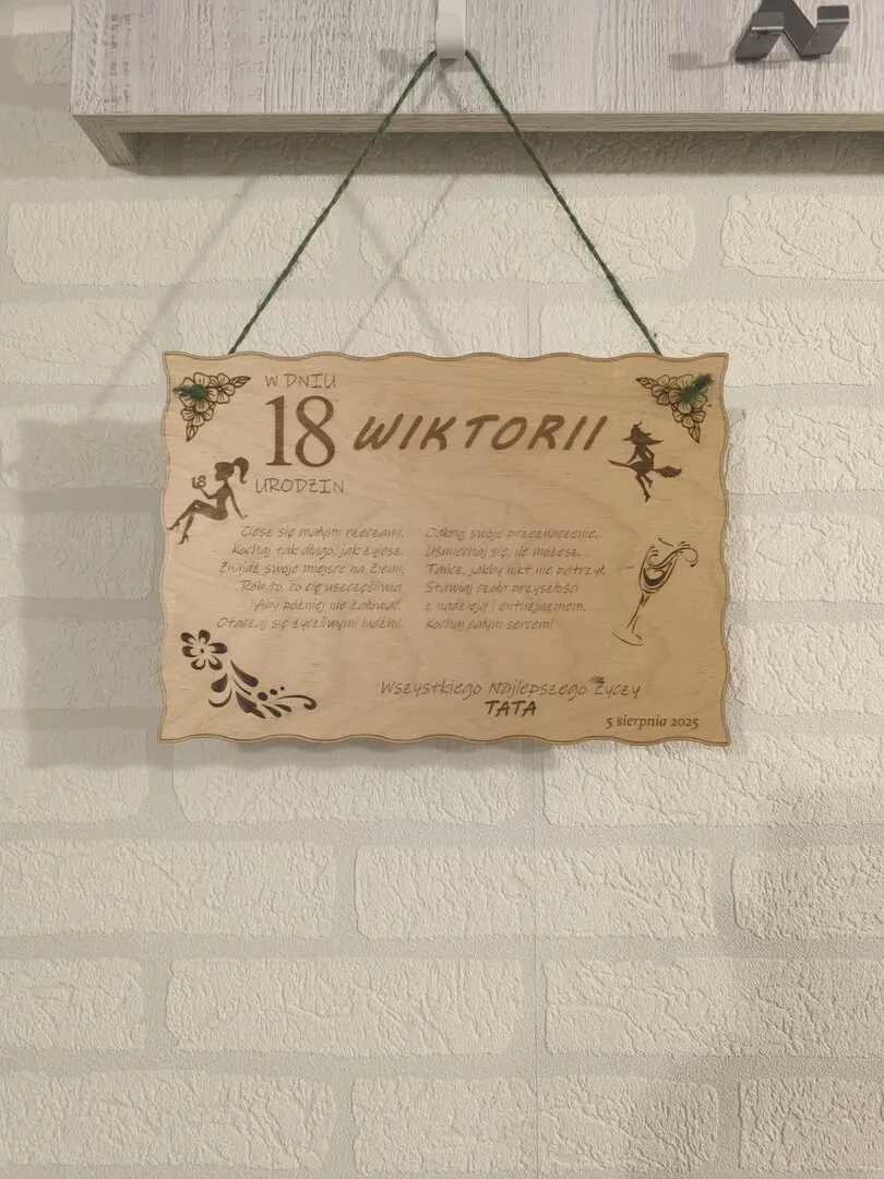życzenia urodzinowe na sklejce