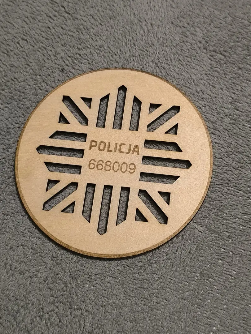 podkładka pod kubek z "logo" Policji
